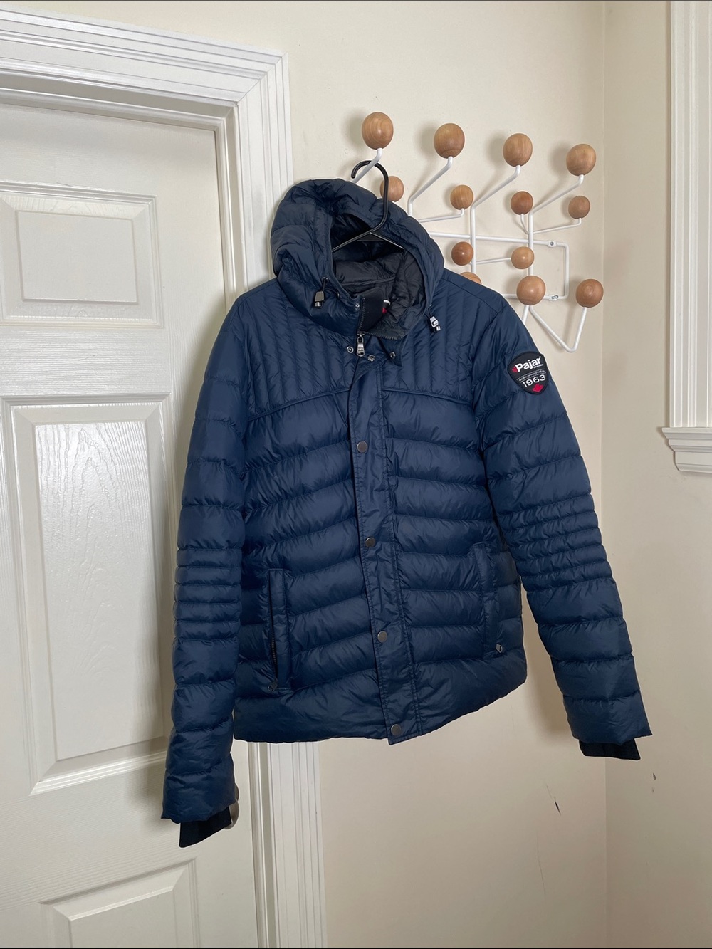 Pajar  Quilted Hooded Puffer Jacket  Navy M